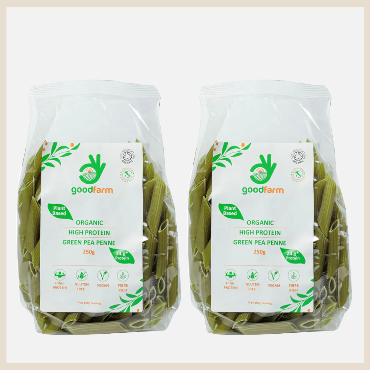goodFarm Organic Green Pea Penne 250g