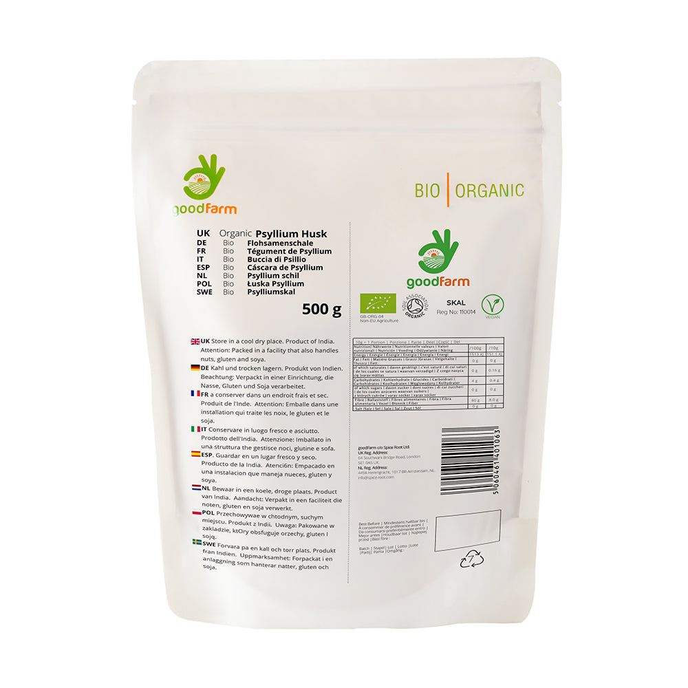 goodFarm Organic Psyllium husk 500g