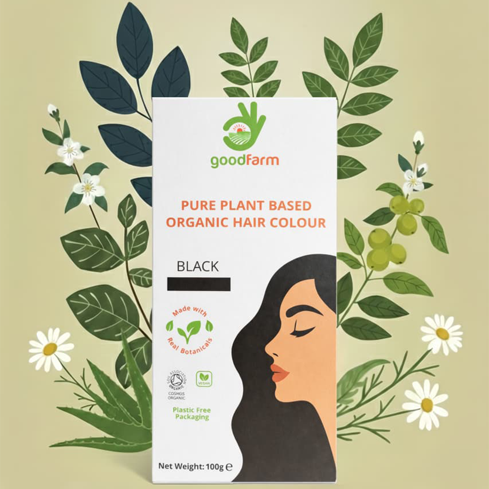 goodFarm Pure Plant Based Organic Hair Colour - Black (New)