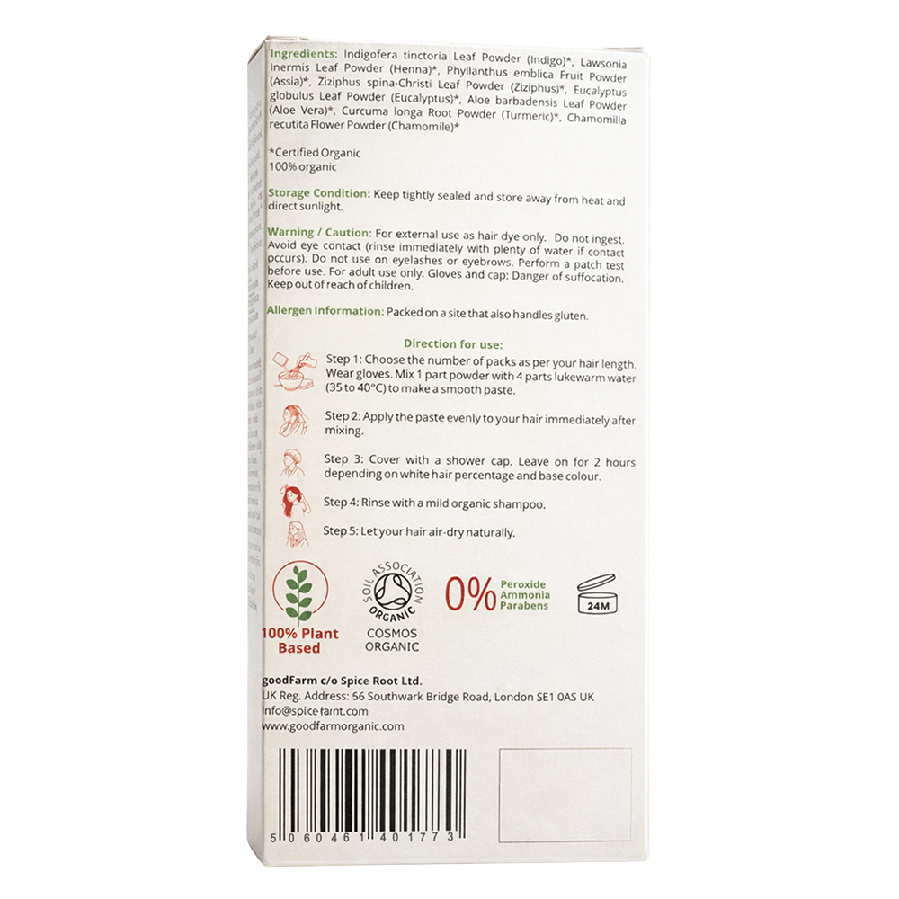 goodFarm Pure Plant Based Organic Hair Colour - Black (New)