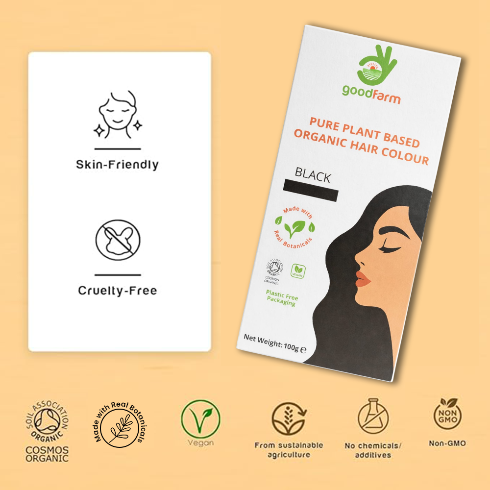goodFarm Pure Plant Based Organic Hair Colour - Black (New)