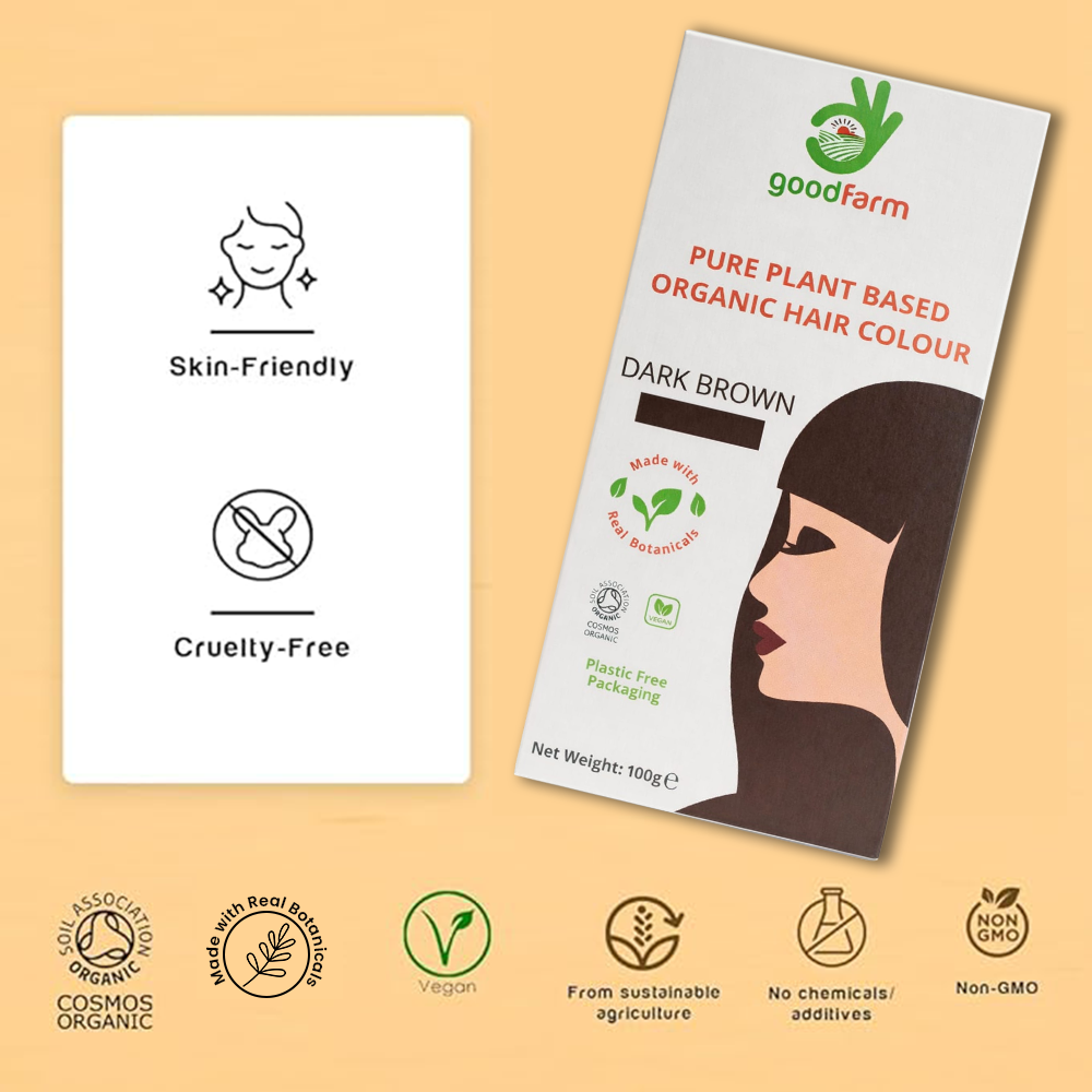 goodFarm Pure Plant Based Organic Hair Colour - Dark Brown (New)