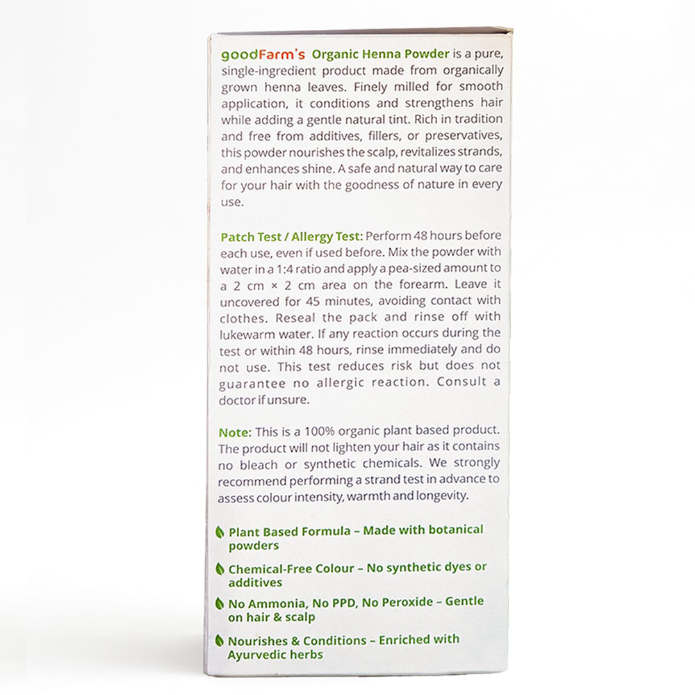 goodFarm Organic Henna Powder 250g